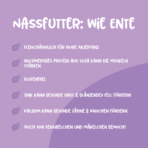 Vutter! veganes Nassfutter wie Ente Vorteile für Hunde