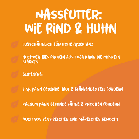 Vutter! veganes Nassfutter wie Rind und Huhn Vorteile für Hunde